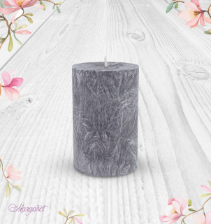 Svíčka Válec 0 (8 cm) – Černá / Opium Dream / Květinka